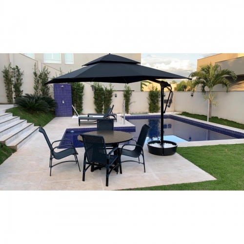 GUARDA SOL OASIS 3X3M ESTRUTURA PRETA