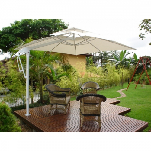 GUARDA SOL OASIS 3X3M FIXO COM ESTRUTURA BRANCO