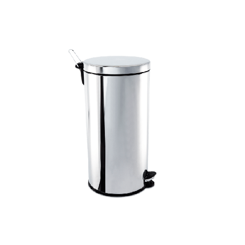 Lixeira Inox c/ pedal e balde 30L - 30x64cm