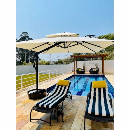 GUARDA SOL OASIS 3X3M ESTRUTURA MARROM