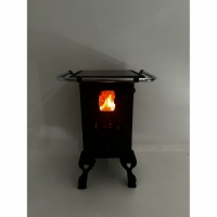 Foto FOGÃO À LENHA DE FERRO FUNDIDO 00 COM CHAPA E PORTA DE VIDRO